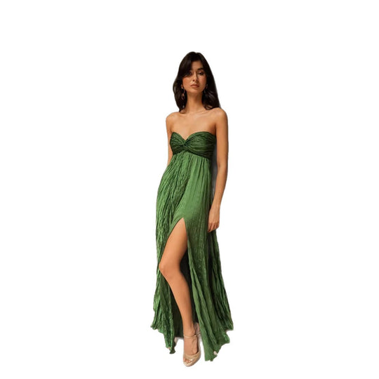 Damen Sommerliches Maxikleid mit Raffungen und schwingendem Rock R&B