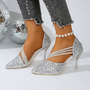 Damen Glamouröse Stiletto-Pumps mit funkelndem Strassdesign R&B