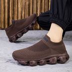 Damen Bequeme Strick-Sneaker mit elastischem Bund R&B