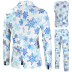 Herren elegantes Anzug-Set mit kreativem Schneeflocken-Muster