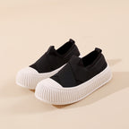 Damen modische Slip-On Sneakers mit elastischem X-Design und rutschfester Sohle R&B