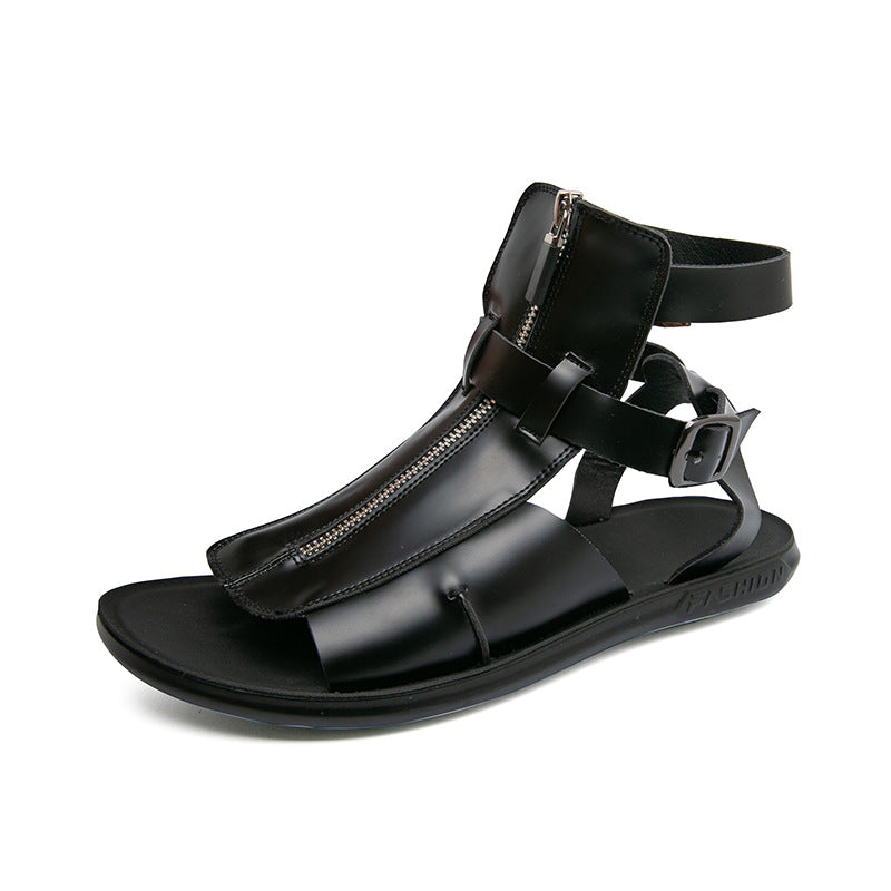 Herren Atmungsaktive Sommer-Sandalen mit elegantem Reißverschluss R&B