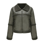 Damen Übergangsjacke mit weichem Fleece und stylischem Kragen
