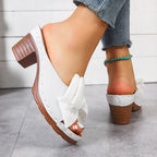 Damen Slingback-Pantoletten mit modischem Schleifen-Akzent und rutschfester Sohle R&B