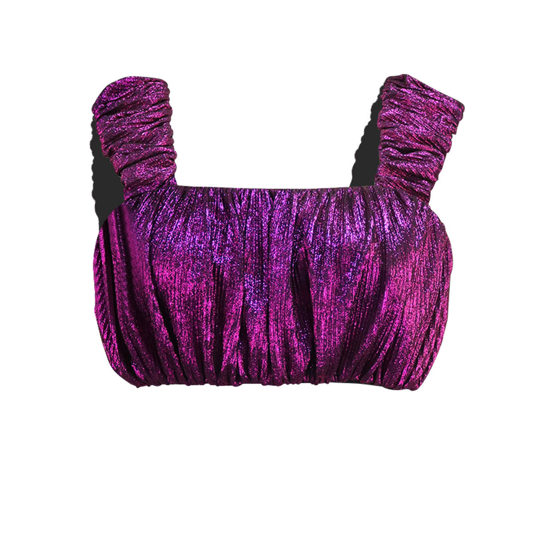 Damen Glitzerndes Bustier mit Rüschendetails R&B