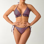 Damen Triangel-Bikini mit verspielten Rüschendetails R&B