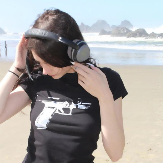 Damen Print-T-Shirt mit grafischem Design R&B