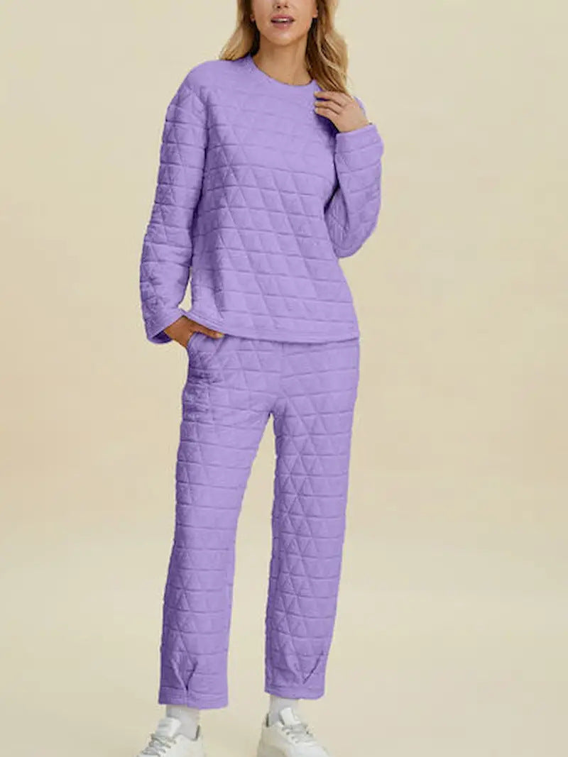 Damen Quilted Lounge-Set R&B