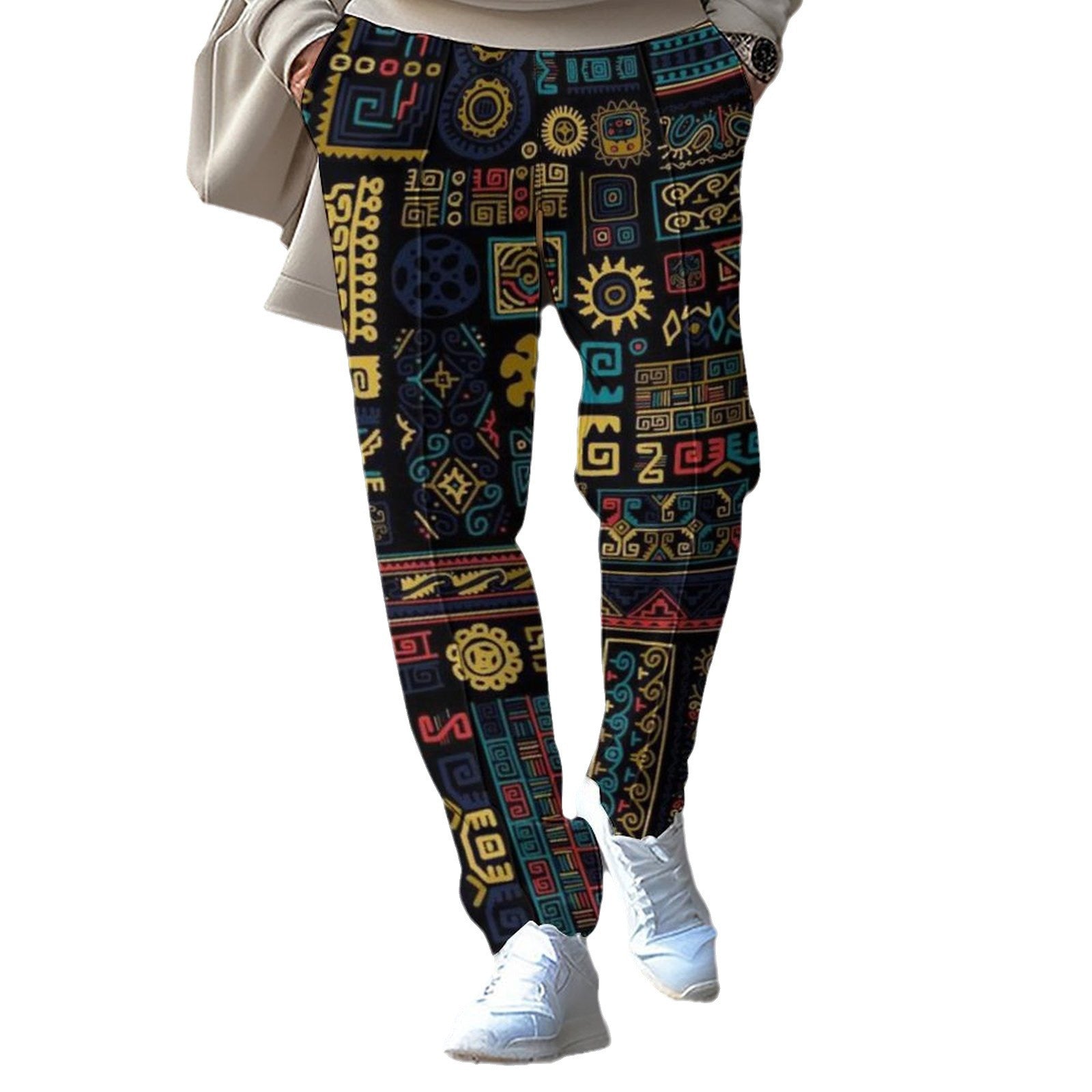 Damen Trendige Jogginghose mit bunten Mustern R&B