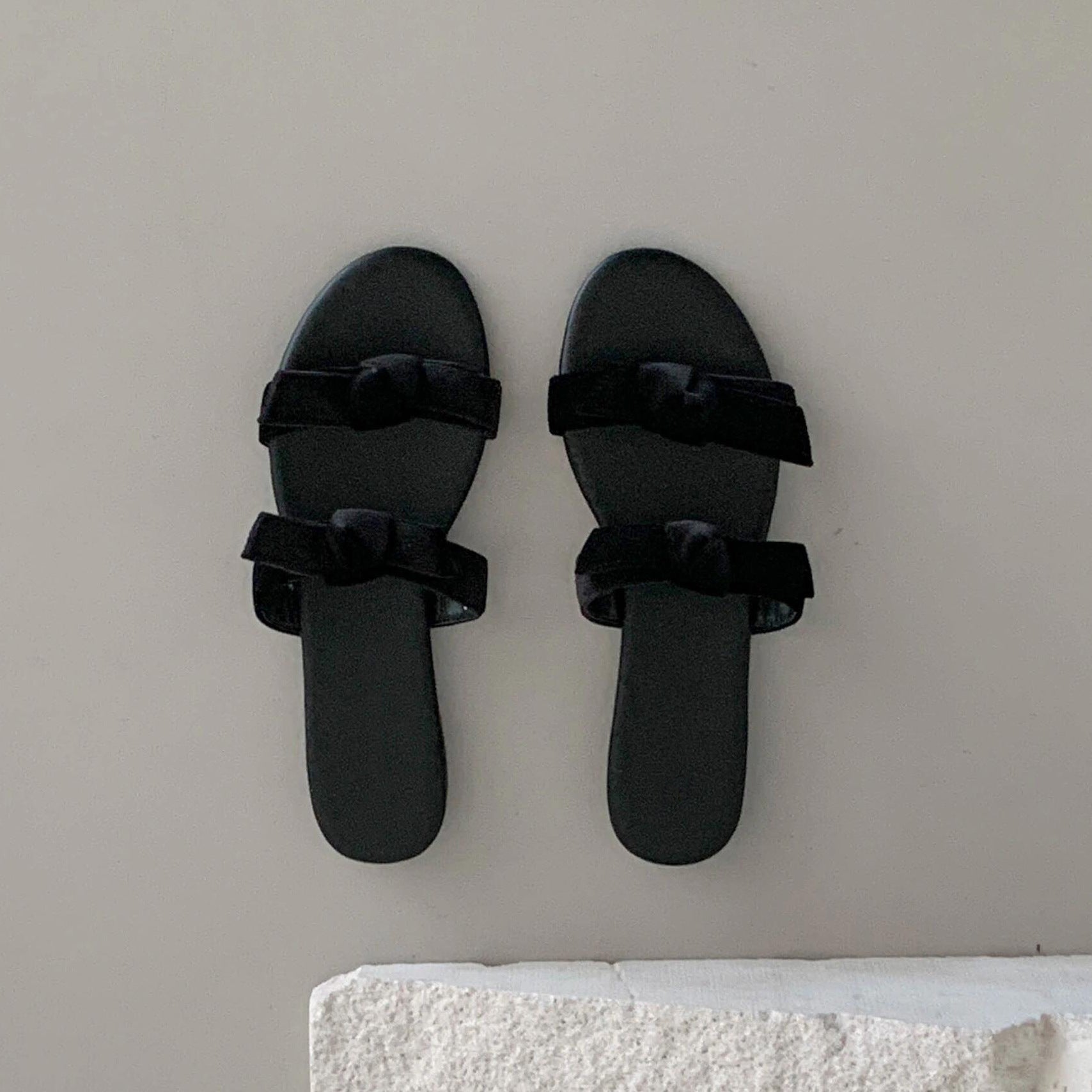 Damen stilvolle Slipper mit dekorativem Schleifendetail R&B