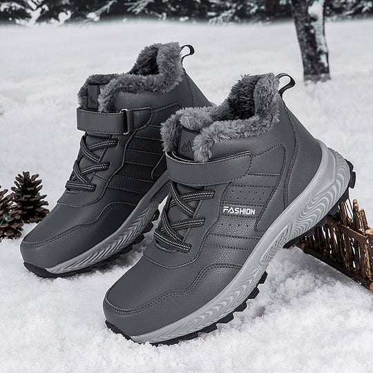 Damen Warmgefütterte Winterstiefel mit rutschfester Sohle und Klettverschluss R&B
