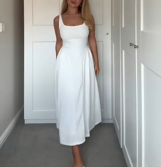 Damen Maxikleid mit schulterfreiem Design und figurfreundlichem Schnitt R&B