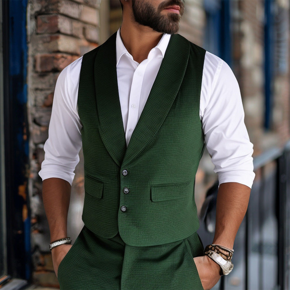 Herren elegante Weste mit strukturiertem Design und modernen Details
