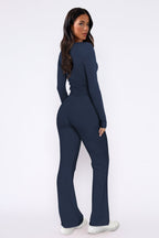 R&B | Damen Loungewear Satz mit Schlaghose und Crop Top