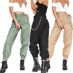 Damen Baggy-Hose mit Kettendetails und komfortablem Bund R&B