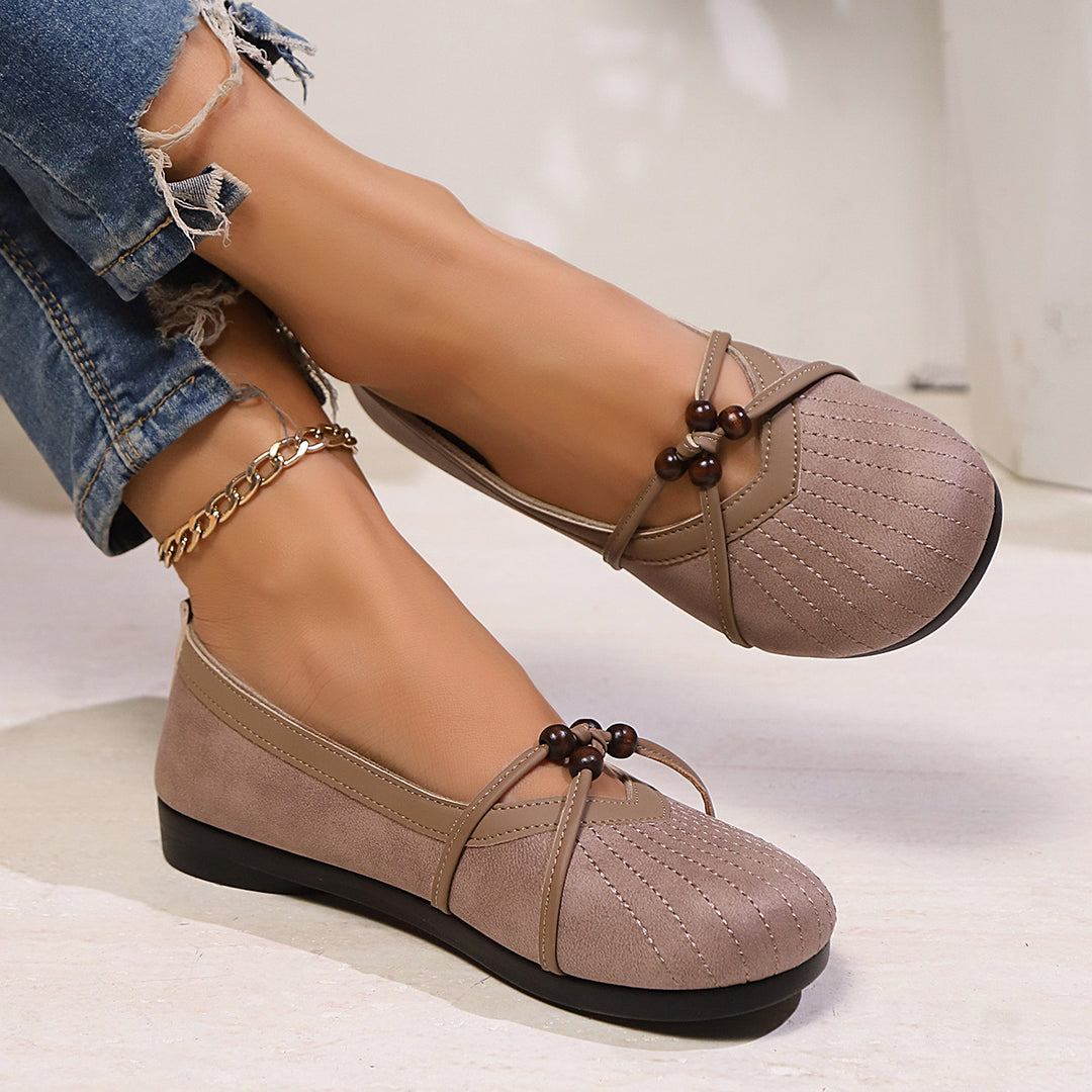 Damen schicke Ballerinas mit dekorativer Schleifen-Applikation R&B