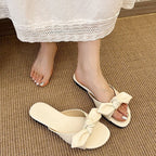 Damen elegante Mules mit Schleifenakzent