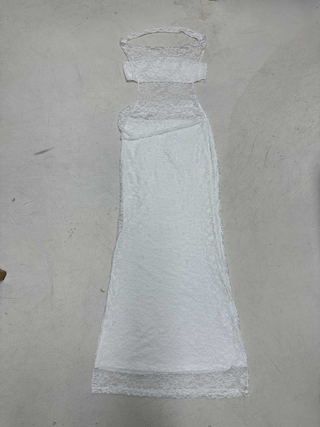 Damen Spitzenkleid mit elegantem Schnürdetail und figurbetontem Schnitt R&B