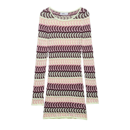 Damen Strickkleid mit einzigartigem geometrischem Muster R&B