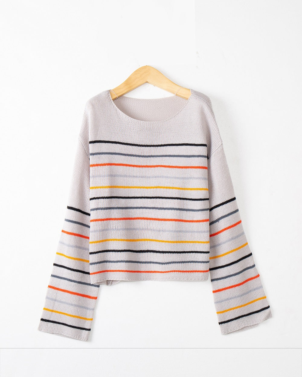 Damen Oversized Streifenpullover aus weichem Material mit weitem Schnitt R&B
