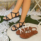 Damen Geflochtene Riemensandalen mit anatomischem Fußbett R&B