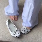 Damen Ballerinas mit raffiniertem Punktenmuster und komfortablem Innenfutter R&B