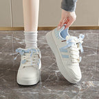 Damen Sneakers mit kariertem Bindungsdesign und atmungsaktiver Innensohle R&B