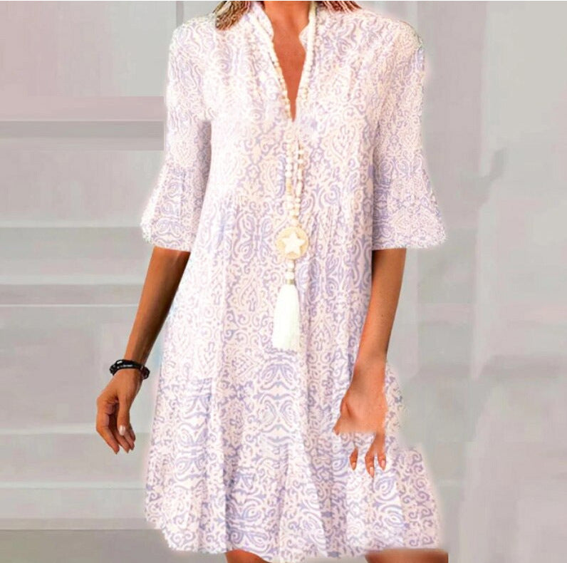 Damen Druckkleid R&B