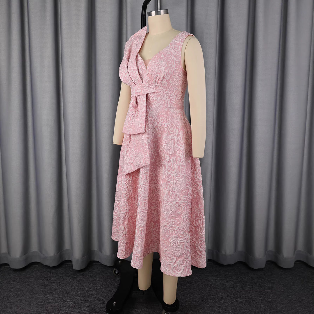Damen Hochwertiges Abendkleid mit romantischen Blumenapplikationen R&B