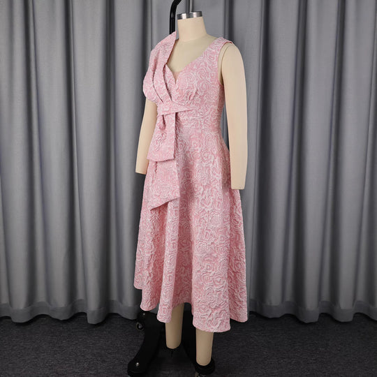 Damen Hochwertiges Abendkleid mit romantischen Blumenapplikationen R&B