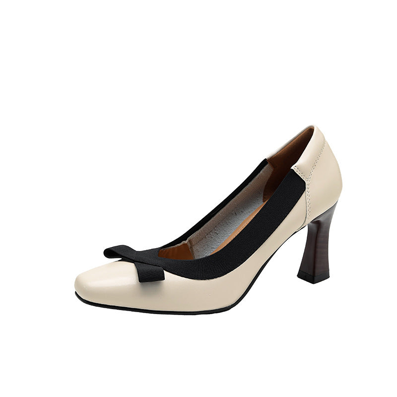 Damen Elegante Pumps mit modischem Riemen und Schleifen-Detail R&B