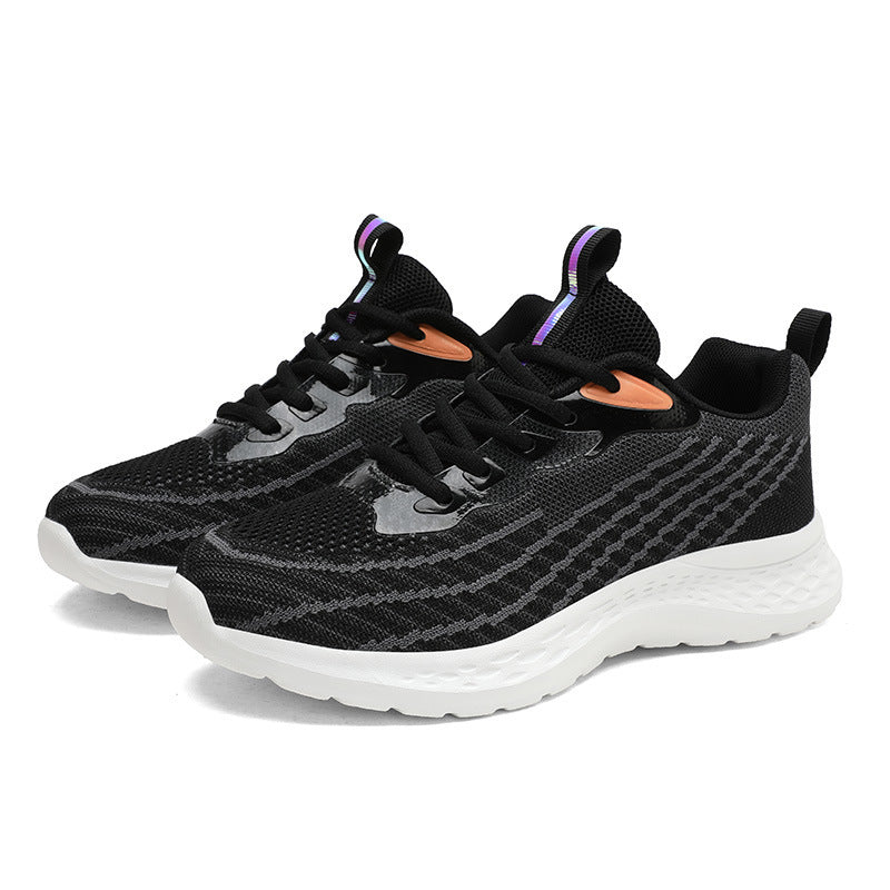 Damen Sportliche Laufschuhe mit atmungsaktivem Strick-Obermaterial und dämpfender Sohle R&B