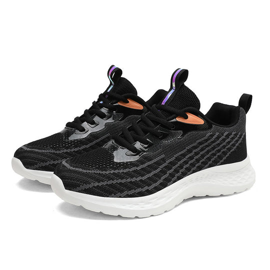 Damen Sportliche Laufschuhe mit atmungsaktivem Strick-Obermaterial und dämpfender Sohle R&B