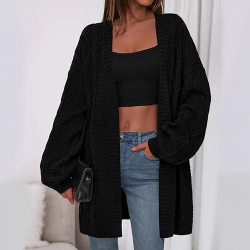 Damen Großer, gestrickter Cardigan R&B