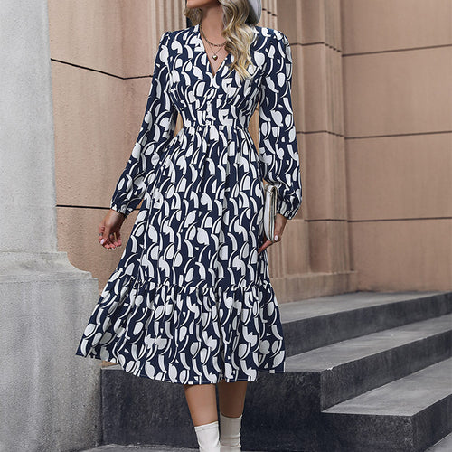 Damen Maxikleid mit eleganter Raffung und schwingendem Rock R&B