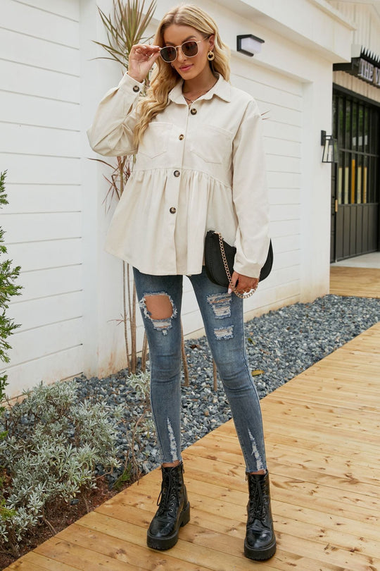 R&B | On Mauve Corduroy Shacket
