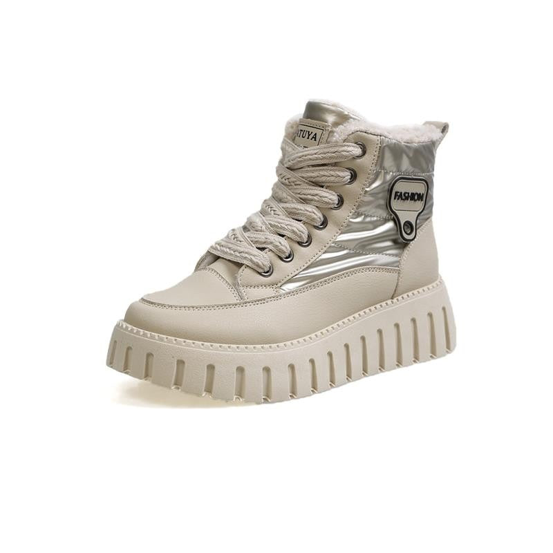 Damen High-Top Sneakers mit weichem Fleece-Futter und rutschfester Sohle R&B