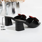 Damen Elegante Slingback-Sandalen mit verspieltem Schleifen-Detail R&B