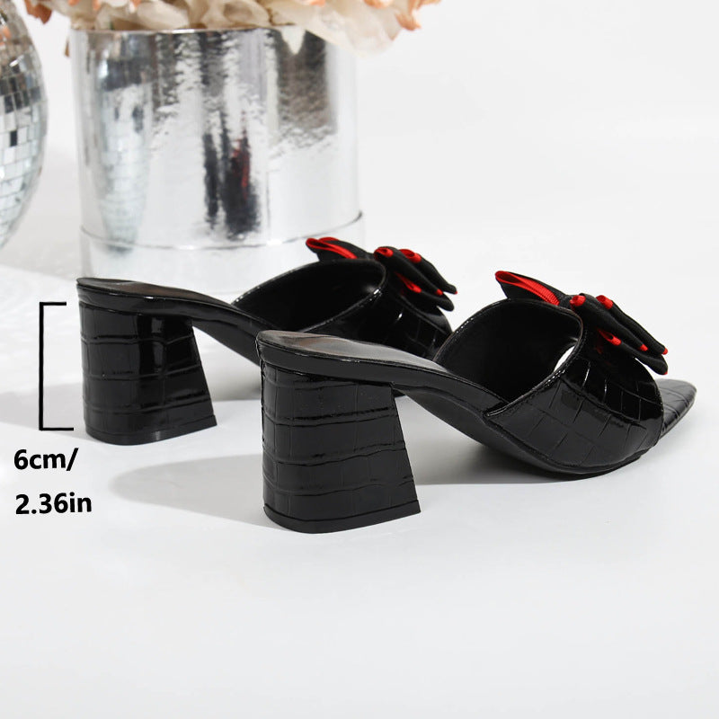 Damen Elegante Slingback-Sandalen mit verspieltem Schleifen-Detail R&B