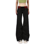 Damen Flared Pants mit modischem Taillengürtel R&B