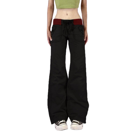 Damen Flared Pants mit modischem Taillengürtel R&B