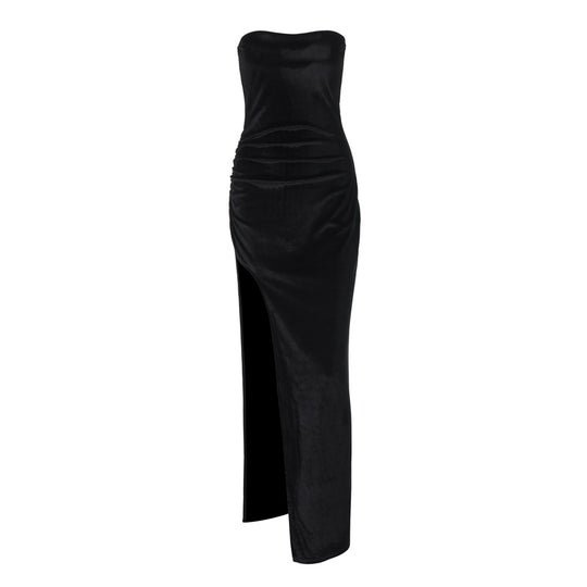 Damen Strapless Abendkleid mit eleganter Drapierung R&B