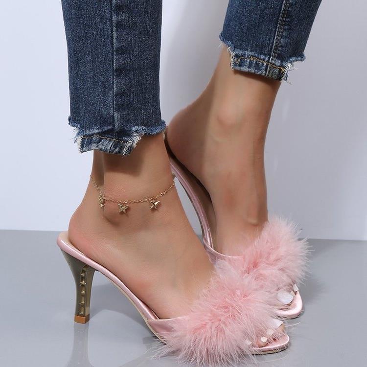 Damen Flausche Pumps mit elegantem Absatz R&B
