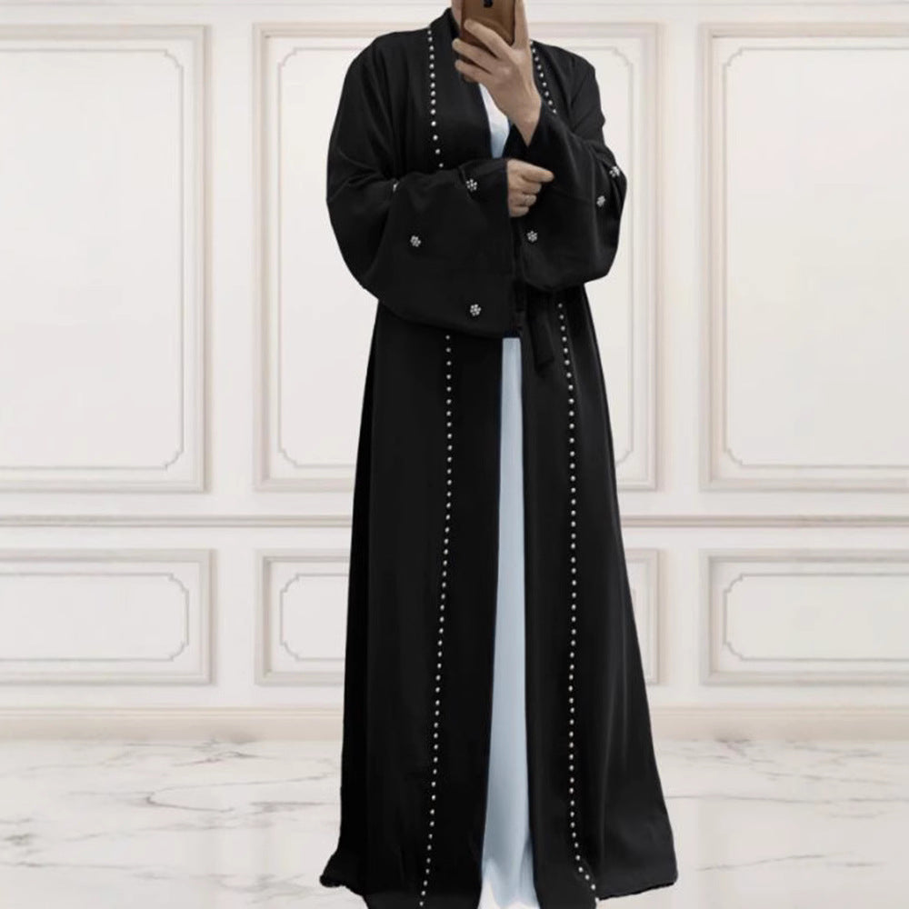Damen Eleganter Kimono mit perlverzierten Details und weitem Schnitt R&B
