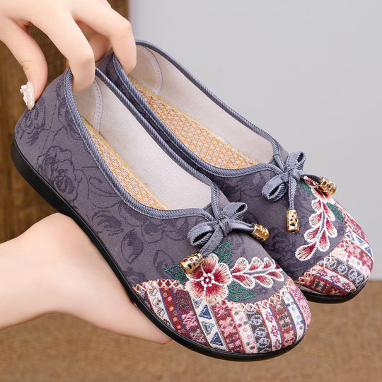 Damen Handbestickte Ballerinas R&B