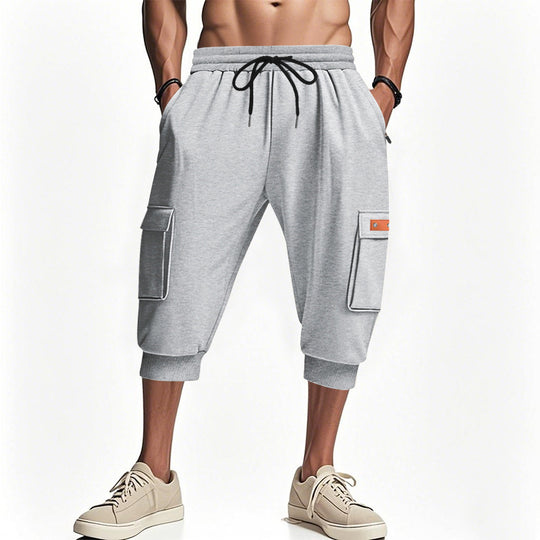 Herren modische Cargo-Shorts mit praktischen Seitentaschen und elastischem Bund R&B
