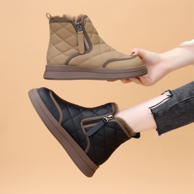 Damen gefütterte Winterboots mit strapazierfähigem Reißverschluss und warmem Innenfutter R&B