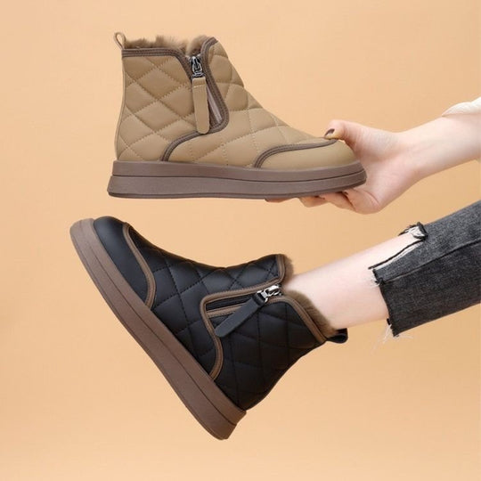 Damen gefütterte Winterboots mit strapazierfähigem Reißverschluss und warmem Innenfutter R&B