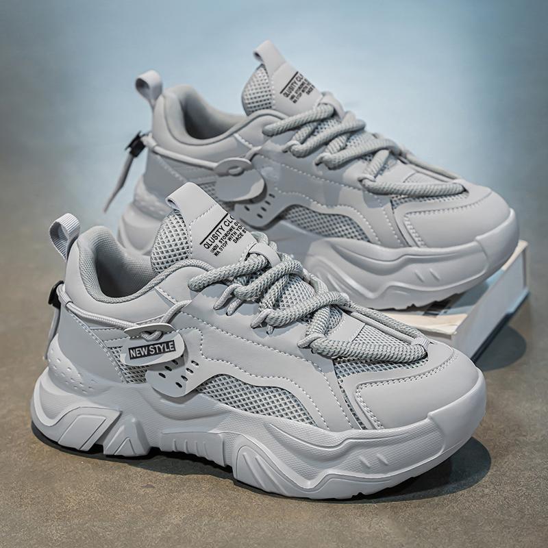 Damen trendige Athletic Sneakers mit stoßdämpfender Sohle und atmungsaktivem Obermaterial R&B
