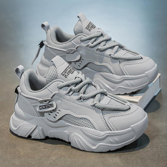 Damen trendige Athletic Sneakers mit stoßdämpfender Sohle und atmungsaktivem Obermaterial R&B